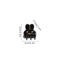 2pcs/set Acetate Mini Hair Claw Clip Small Size Cute Sweet Rabbit Animal Geometric Hair Clips Side Pins Women Hair Accessories