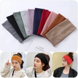 Fashion Wide Solid Color HairBands Soft Non-Slip Elastic Headband Women Girls Makeup Running Sports Yoga Vintag Hair Accessories