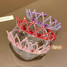 3 crown headbands with fashionable temperament. Crown hair clips suitable for daily use as hair accessories