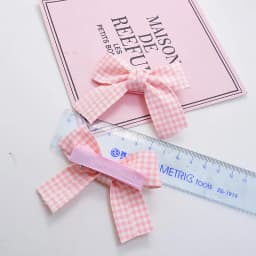 2 pieces of children's hair clip with bowknot, suitable for little girls and primary school students, plaid pattern hair accesso