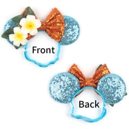 3.3"Cute Cartoon Mouse Ear Elastic Headbands Fashion Glitter Adjusted Hairband Baby DIY Hair Accessories Festival Trip Party