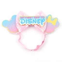 3.3"Cute Cartoon Mouse Ear Elastic Headbands Fashion Glitter Adjusted Hairband Baby DIY Hair Accessories Festival Trip Party