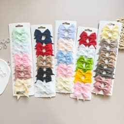 10pcs/lot Candy Colored Ribbons Cute Bow Hair Clips Girls' Favorite Hair Clips Children's Hair Accessories