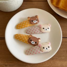 Cute Rilakkuma Wave Point BB Hair Clip Cartoon Angel Winged Little Bear Bangs Side Clip Kawaii Girl Hairpins Accessories Gift