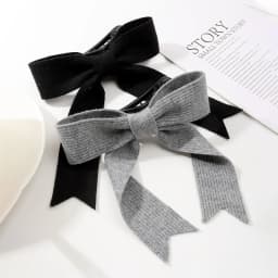 1pc Autumn and Winter Simple Woolen Knit Dovetail Bow Streamer Hair Claw Clip Hair Ornament is suitable for women to wear