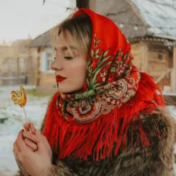 Women Luxury Floral Printed Russian Scarf Ukrainian Fringed Scarves Babushka Handkerchief Head Wraps Travel Shawl