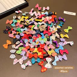 40 colorful styles of random bow hair clips, sweet and cute hair accessories suitable for daily use