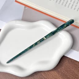 Korean FRANCE Simple One Word Long Plate Hairpin Vintage Flower Bud Hair Insert Ancient Hanfu Chopsticks Hairpin
