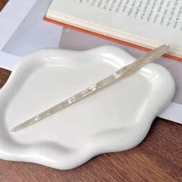 Korean FRANCE Simple One Word Long Plate Hairpin Vintage Flower Bud Hair Insert Ancient Hanfu Chopsticks Hairpin