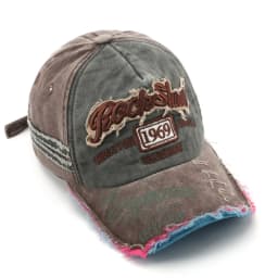 1969 vintage washed vintage letter embroidered perforated duckbill cap for men and women sun shading baseball cap