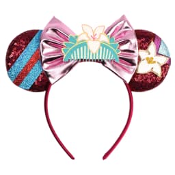 Cartoon Mulan Hairband Girl Cartoon Anime Sequin Ears Headband Kids Magnolia Flower Sequins Bow Hair Accessories Women Carnival