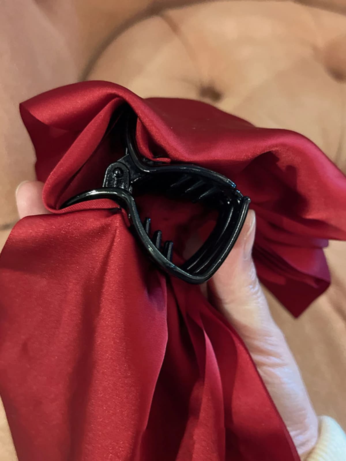 1pcs Fashion Large solid color bow Hair Claws For Women Girls Party Hair Accessories