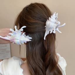 New Marine Conch Large Hair Claw Clips Crab Barrettes Women Girls Ponytail Hair Clamps Hairpins Hair Accessories Summer Fashion