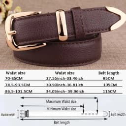 Women Leather Belts High Quality Fashion Best Matching Dress Jeans Belts for Lady Women's Dress Luxury Designer Brand LB2146