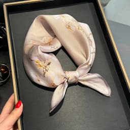 100% Silk Square Scarf for Women Real Mulberry Silk Hijab Scarves Lady Fashion Luxury Headband Shawl Wrap Kerchief Bandana