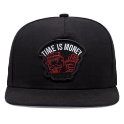 2025 New TIME IS MONEY Poker Flat Edge Hat Outdoor Adjustable Sunshade Hat Street Hip Hop Hat Male Female Sunscreen Baseball Hat