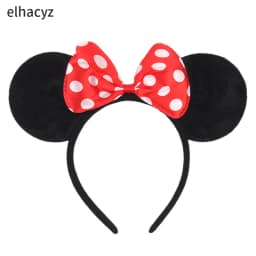Adult Kids Mouse Ears Headband Girls Birthday Party Sequin Dot Bows Accessories Children's Headwear Party Hair Band