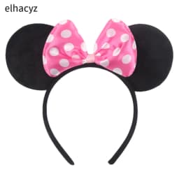 Adult Kids Mouse Ears Headband Girls Birthday Party Sequin Dot Bows Accessories Children's Headwear Party Hair Band
