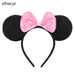 Adult Kids Mouse Ears Headband Girls Birthday Party Sequin Dot Bows Accessories Children's Headwear Party Hair Band