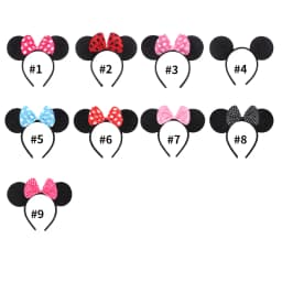 Adult Kids Mouse Ears Headband Girls Birthday Party Sequin Dot Bows Accessories Children's Headwear Party Hair Band