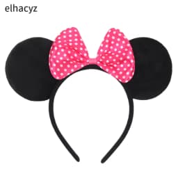 Adult Kids Mouse Ears Headband Girls Birthday Party Sequin Dot Bows Accessories Children's Headwear Party Hair Band