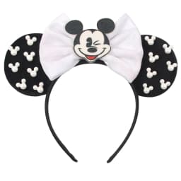 Pearls 3.3"Mouse Ears Headband 5‘’ Velvet Bow Hairband For Girls Festival Party Cosplay DIY Hair Accessories Women Gifts