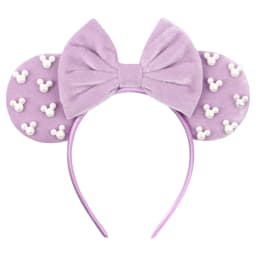 Pearls 3.3"Mouse Ears Headband 5‘’ Velvet Bow Hairband For Girls Festival Party Cosplay DIY Hair Accessories Women Gifts