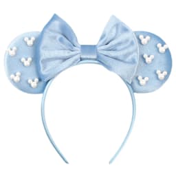 Pearls 3.3"Mouse Ears Headband 5‘’ Velvet Bow Hairband For Girls Festival Party Cosplay DIY Hair Accessories Women Gifts