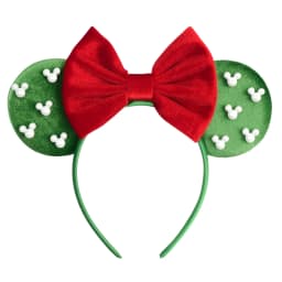 Pearls 3.3"Mouse Ears Headband 5‘’ Velvet Bow Hairband For Girls Festival Party Cosplay DIY Hair Accessories Women Gifts