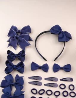 34Pcs/Set New Fashion Layered Hairbands Ribbon Bows Headband Hair Clips BB Clips Hair Ties Handmade Hair Accessories Girls