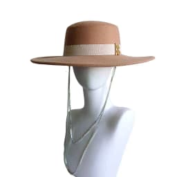 Canotier Hat Flat Top Fedora Women's Autumn and Winter Vacation Diamond Striped Sun Hat Women's Fedora sombreros para mujer