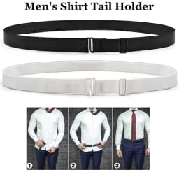 Men's Shirt Tail Holder Wrinkle-Free Shirt Lock Hidden Waistband - Invisible Dress Shirt Stay Belt Anti-Slip Shirt Straps〔CC88〕