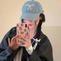 Cute Korean Ins Baseball Cap Women Bow Design Sweet Romantic Pink Soft Top Hat Fashion Adjustable Snapback