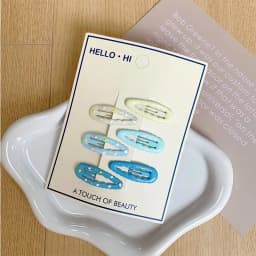 Ocean Blue Bobby Pins Set For Kids 2.5cm Tiny Alloy Hair Clips Dot Design Star Bowknot Heart Shape Side Hair Pins Grip No damage