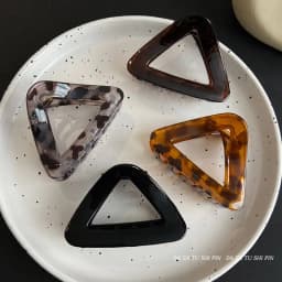 Geometry Triangle Large Hair Claw Clips Crab Clamps Women Girls Leopard Ponytail Holder Hair Barrettes Hairpins Hair Accessories