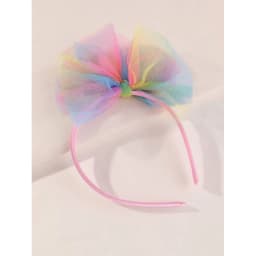 1pc Sheer Mesh Bow Hairband for Children, a Pretty & Light Hair Accessory for Daily Wear