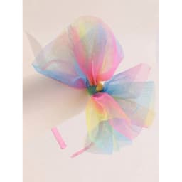 1pc Sheer Mesh Bow Hairband for Children, a Pretty & Light Hair Accessory for Daily Wear