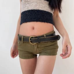 Korean Retro Rivet Belts PU Leather Waistband Punk Korean Style Y2K Millennial Waist Belt Women's Jeans Outfit Ideas Accessories