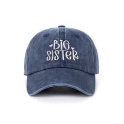 Fashion Washed Cotton Big Brother Big Sister Caps Adjustable Vintage Dad Hat Breathable Embroidery Baseball Cap Gifts