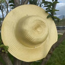 Simple Wide Brim Straw Hats Large With Windproof Rope Sun Hat Fishing Caps Women Men