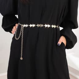 Female Tassel Waist Chain Belt Metal Star Pentagram Chain Belt Women Vintage Waist Belt Women Decorative Body Jewelry