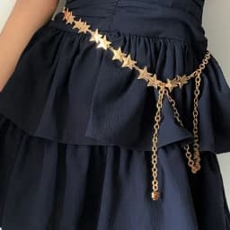 Female Tassel Waist Chain Belt Metal Star Pentagram Chain Belt Women Vintage Waist Belt Women Decorative Body Jewelry