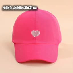 Heart-embroidered Baseball Cap for Girls Cute Breathable Children's Baseball Hat Sun Protection Tool UV Protection