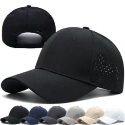Unisex Perforated Quick-Dry Baseball Cap For Men Women Breathable Mesh Hat Sport Dad Hat Solid Color Casual Sun Visor Cap