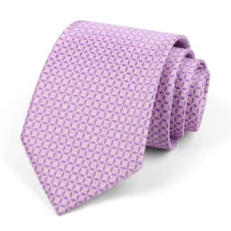 Men's Classic Jacquard Stripes Dot 8cm Polyester Wedding Tie Formal Business Pink Light Color Necktie Accessories Gift For Men