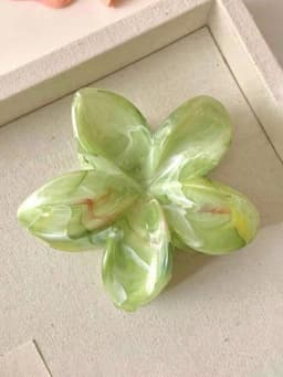 1/6Pcs 1.57in color random gradient egg flower grip clip Bauhinia flower hair clip high-end women's back of the head shark clip