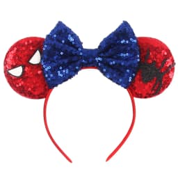 1pc Cartoon Mouse Ear Hair Accessory Cartoon Spider Pattern Sequin Bow Hair Hoops With Unisex Theme Party Hairbands
