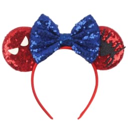 1pc Cartoon Mouse Ear Hair Accessory Cartoon Spider Pattern Sequin Bow Hair Hoops With Unisex Theme Party Hairbands