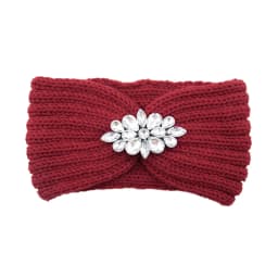 Diamond Headband Elastic Ear Warmer Knit Cross Headwrap Turban Wide Brim Headwear for Women Girl Winter Fashion Hair Accessories