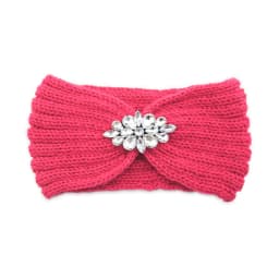 Diamond Headband Elastic Ear Warmer Knit Cross Headwrap Turban Wide Brim Headwear for Women Girl Winter Fashion Hair Accessories